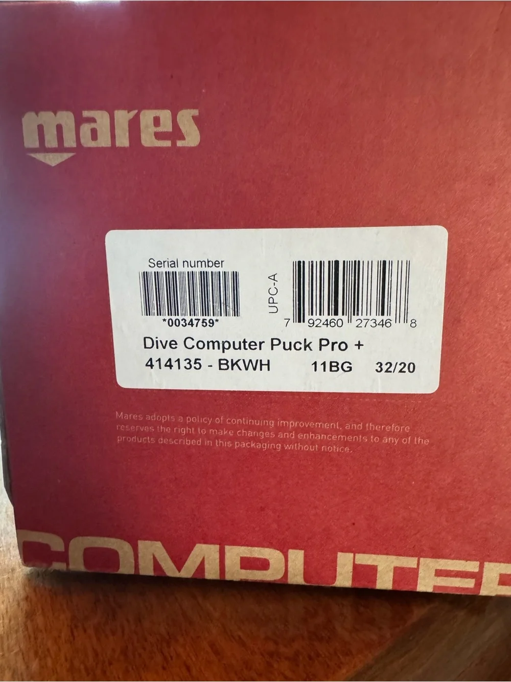 Mares Puck Pro Dive Computer Wristwatch - White/Black